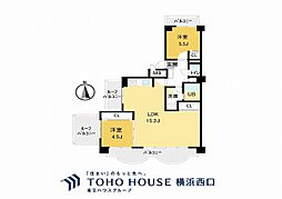 ライオンズマンション金沢八景D棟 2LDKの間取図画像