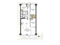 藤が丘ハウス 3LDKの間取図画像