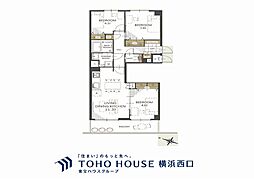 コスモ川崎スクエア 3LDKの間取図画像