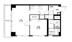 マンション長者町 1LDKの間取図画像