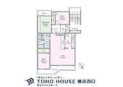 あざみ野団地3-2-5号棟 3LDKの間取図画像
