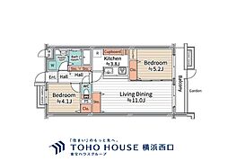 ライオンズマンション港南中央第2 2LDKの間取図画像