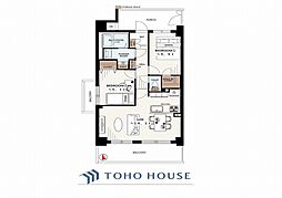 アエリア川崎 2LDKの間取図画像