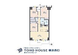 ライオンズグローベル本牧 2LDKの間取図画像