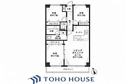 ルピナス四季の森公園 3LDKの間取図画像