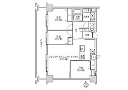 ライオンズガーデン横浜蒔田 3LDKの間取図画像