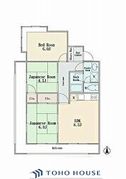 コスモテラス菊名 3LDKの間取図画像