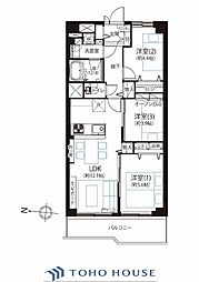横浜スカイハイツ 3LDKの間取図画像