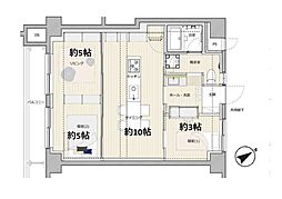 ネオキャッスル野毛 3DKの間取図画像