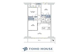 クレストフォルム市が尾南 2SLDKの間取図画像