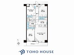 ライオンズマンション溝の口 2SLDKの間取図画像