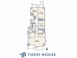 新多摩川ハイム2号棟 3SLDKの間取図画像
