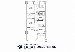 横浜妙蓮寺シティハウス 3LDKの間取図画像