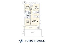 アリスガーデン横浜2番館 3LDKの間取図画像