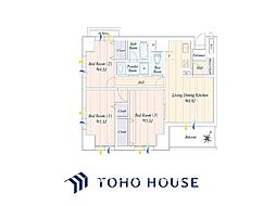 ポートハイム宮元町第二 3LDKの間取図画像