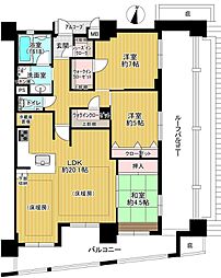 エヌヴィ六甲道 3LDKの間取図画像