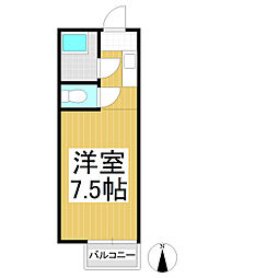 メゾン中村（青木島） 1階1Kの間取り