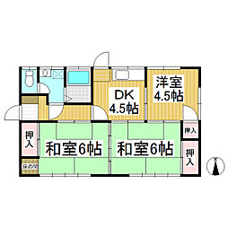 ハイツ山崎（松代） 3Kの間取り