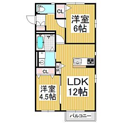 間取図画像 2LDK