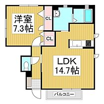ヴィラ上池田　Ｂ棟 101 ｜ 長野県長野市篠ノ井布施五明（賃貸アパート1LDK・1階・51.40㎡） その2