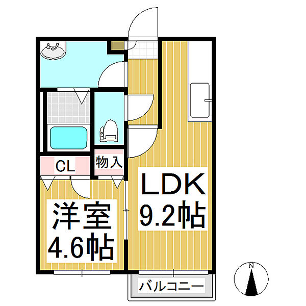 プリエI ｜長野県長野市篠ノ井会(賃貸アパート1LDK・1階・35.30㎡)の写真 その2