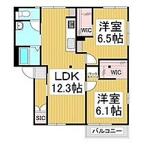 エステートＫ　Ｓ棟  ｜ 長野県長野市神明（賃貸アパート2LDK・1階・58.60㎡） その2