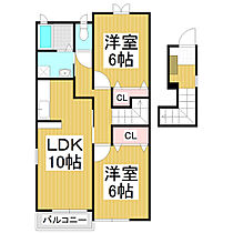 長野県長野市松代町東条（賃貸アパート2LDK・2階・57.22㎡） その2