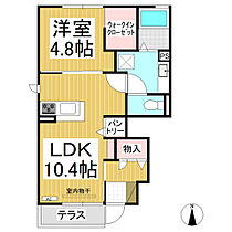 サンガーデン  ｜ 長野県長野市青木島（賃貸アパート1LDK・1階・40.69㎡） その2