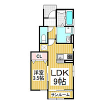 仮）千曲市雨宮アパート　A棟  ｜ 長野県千曲市大字雨宮（賃貸アパート1LDK・1階・33.13㎡） その2