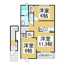 長野県千曲市大字寂蒔（賃貸アパート2LDK・2階・56.26㎡） その2