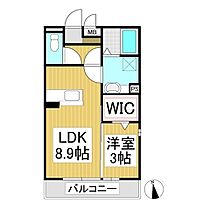 アップガーデン  ｜ 長野県長野市篠ノ井東福寺（賃貸アパート1LDK・1階・33.17㎡） その2