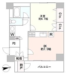 目黒太陽マンション 1LDKの間取図画像