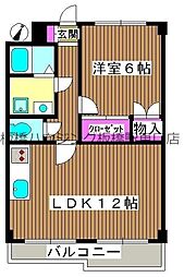 アーバンプレイス 1LDKの間取図画像