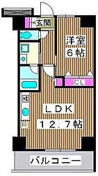 ニューハイム上板橋 1LDKの間取図画像