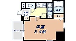 Osaka Metro四つ橋線 四ツ橋駅 徒歩5分の賃貸マンション 10階1Kの間取り