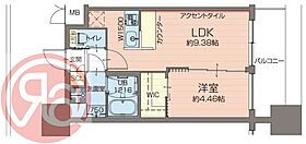 プレジオ難波EURO  ｜ 大阪府大阪市浪速区塩草1丁目（賃貸マンション1LDK・8階・33.75㎡） その2