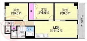 ヴォンジョルノ難波  ｜ 大阪府大阪市浪速区元町1丁目（賃貸マンション3LDK・8階・62.72㎡） その2