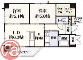 ルナエスパシオ  ｜ 大阪府大阪市港区夕凪2丁目（賃貸マンション2LDK・4階・50.56㎡） その2