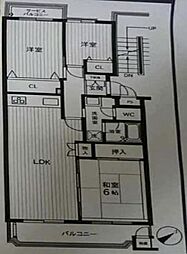大和代官マンションA 3LDKの間取図画像