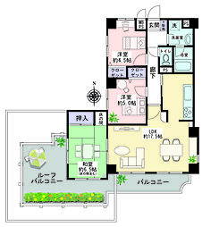 ライオンズマンション長後第2 3LDKの間取図画像