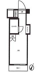 TOP明大前No.3 ワンルームの間取図画像