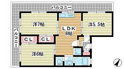 シャトレイユ 3LDKの間取図画像