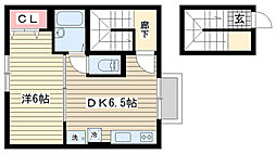 グレース東川崎 1DKの間取図画像