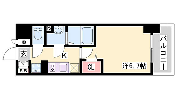 プレサンス　ＴＨＥ　神戸 ｜兵庫県神戸市兵庫区西出町2丁目(賃貸マンション1K・4階・23.20㎡)の写真 その2