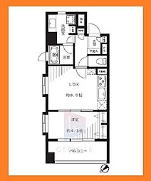 パレステージ片瀬江ノ島 1LDKの間取図画像
