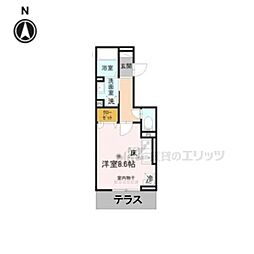 ヴェルソー石山 ワンルームの間取図画像