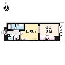 エリーフラッツ浜大津 1LDKの間取図画像