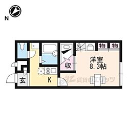レオパレス高洋 1Kの間取図画像