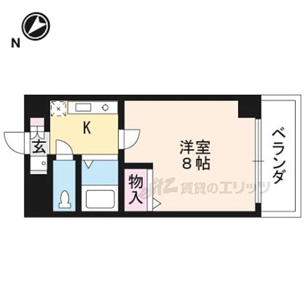 パレ南笠佐わらび 305｜滋賀県草津市笠山４丁目(賃貸マンション1K・3階・23.31㎡)の写真 その2