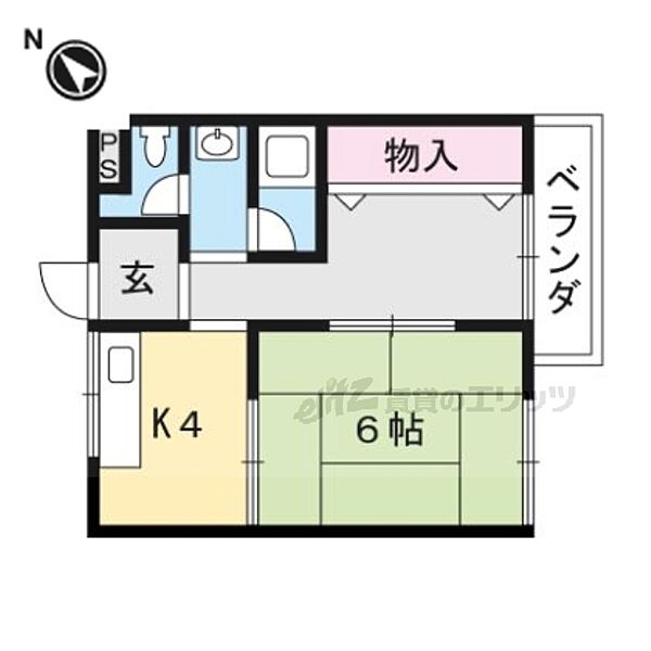 鈴木マンション 2-2｜滋賀県野洲市北野１丁目(賃貸マンション1DK・2階・29.70㎡)の写真 その2